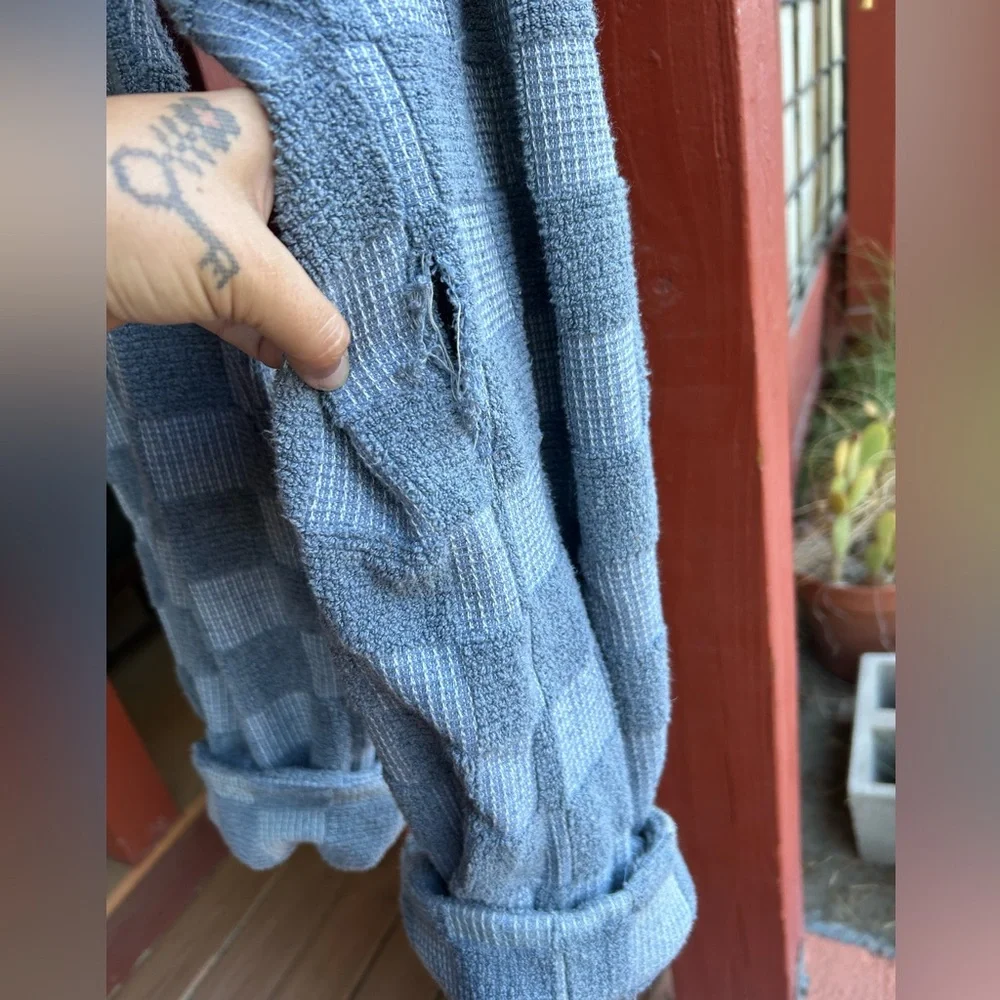 Seea Upcycled denim Keiko Checkered Pants - Picture 3 of 9